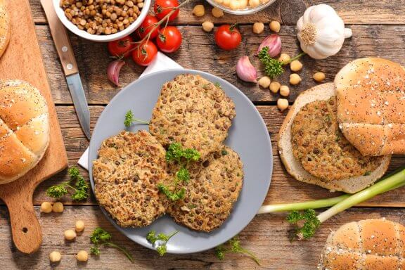Super hamburger végétarien aux lentilles et champignons