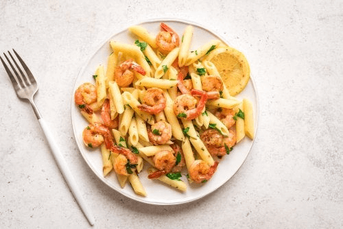 Recette de pâtes aux crevettes et au citron